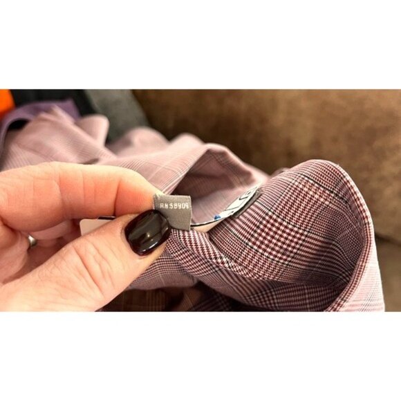 Daniel Cremieux Signature Collection Button Down Maroon Long Sleeve Shirt Casual - Picture 12 of 12